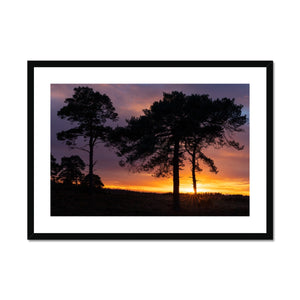 Sunset silhouette Framed & Mounted Print