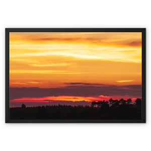 Sunset 7 Framed Canvas