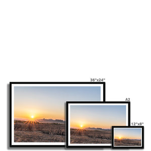 Sunset heath Framed Print