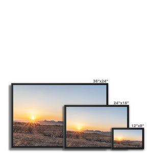 Sunset heath Framed Canvas