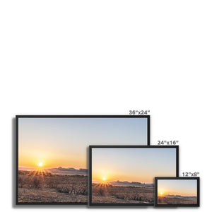 Sunset heath Framed Canvas