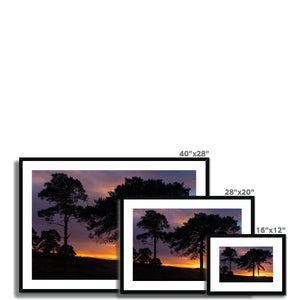 Sunset silhouette Framed & Mounted Print