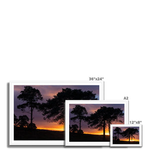 Sunset silhouette Framed Print