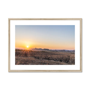 Sunset heath Framed & Mounted Print