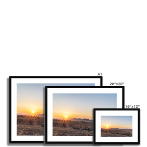 Sunset heath Framed & Mounted Print