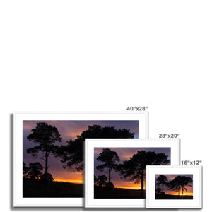 Sunset silhouette Framed & Mounted Print