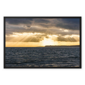 Highcliffe seascape 2 Framed Canvas