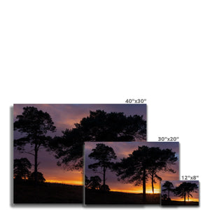 Sunset silhouette Canvas